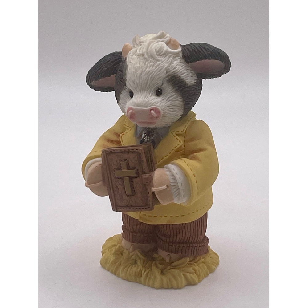 Enesco Mary's Moo Moos Peace Be With Moo Cow Figurine 1998 372420 Bible